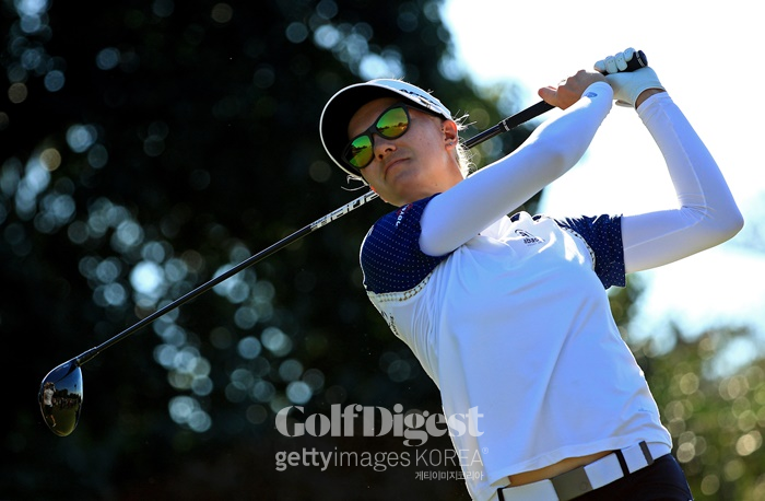 마들렌 삭스트롬이 27일 열린 LPGA 투어 게인브리지 LPGA 앳 보카 리오 3라운드에서 샷을 하고 있다.